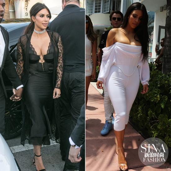 沒有孕肚的金-卡戴珊也會(huì)高級(jí)的秀性感，偶爾還扮個(gè)小清新