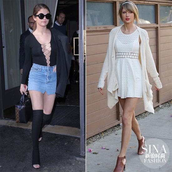 賽琳娜、霉霉示范魚嘴鞋