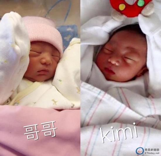 林志穎家老大Kimi和老二長(zhǎng)相激似