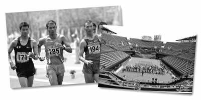 左圖:5月10日,遼寧隊(duì)選手耿志耀(左一)在十二運(yùn)男子50公里競(jìng)走比賽中。 　　新華社記者 李 鋼攝 　　右圖:6月10日,十二運(yùn)網(wǎng)球團(tuán)體賽在大連正式開(kāi)拍,部分比賽遭遇了“零觀眾”的尷尬場(chǎng)面。 　　人民視覺(jué)