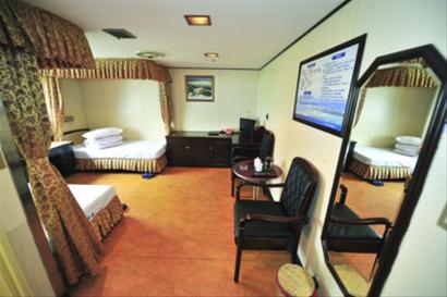 “椰香公主”號(hào)內(nèi)部設(shè)施。據(jù)記者了解，高端的豪華商務(wù)艙、特等艙、一等艙都被用于公務(wù)接待。 /CFP