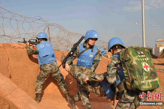 資料圖：中國維和部隊。