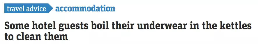 太惡心！女游客竟用酒店燒水壺煮自己的臟內褲