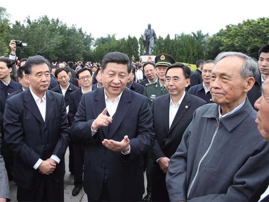 2012 年12 月，習(xí)近平任中共中央總書記后首次離京，即到改革前沿的廣東考察