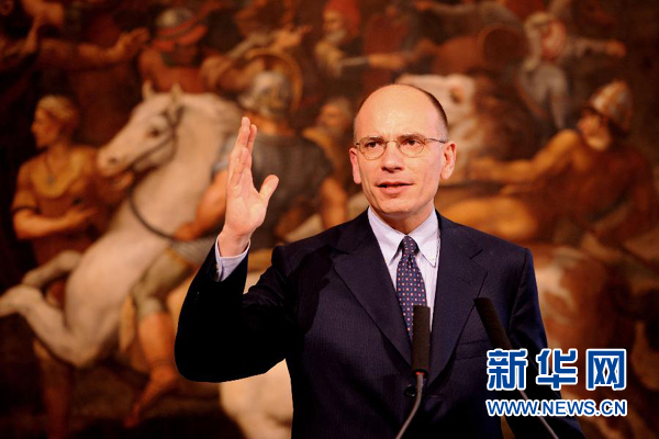  2月13日，意大利政府總理恩里科·萊塔宣布辭職。