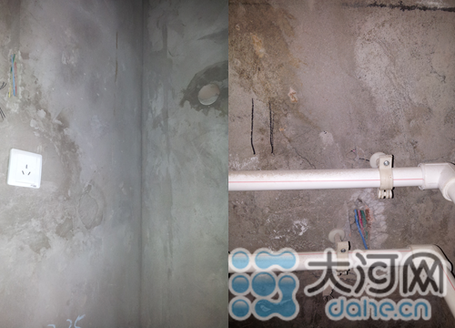 空調(diào)專用線路，用電負(fù)荷較大 圖為衛(wèi)生間電線走線