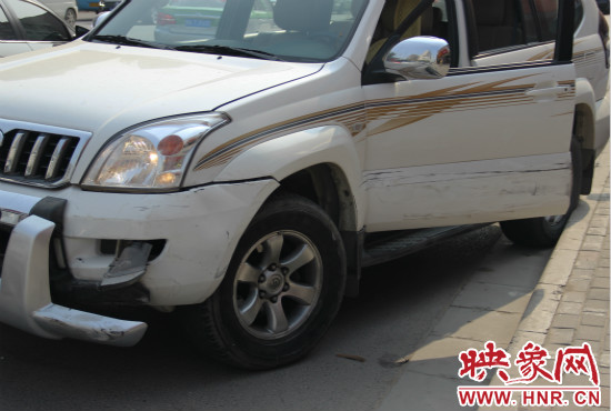 涉嫌酒駕的肇事車輛。