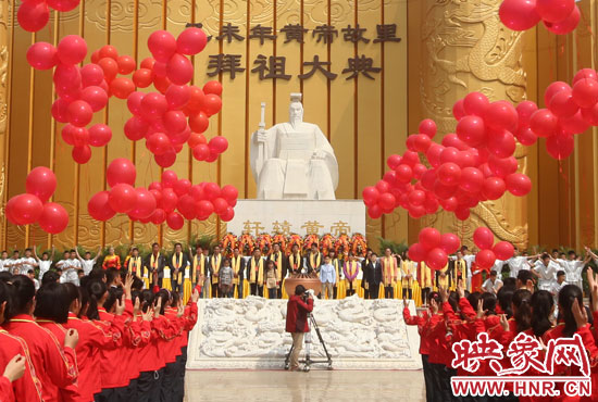 4月20日，乙未年黃帝故里拜祖大典進(jìn)行了彩排。