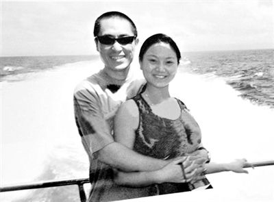 張藝謀與現(xiàn)任妻子陳婷。資料圖片