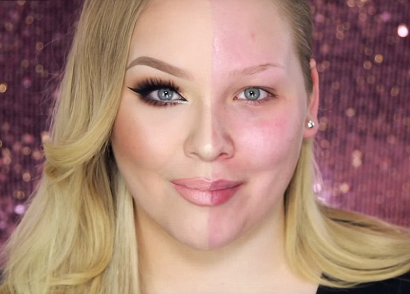 尼基左右臉的巨大差距讓網(wǎng)友驚呼看到了“化妝的神奇力量”。