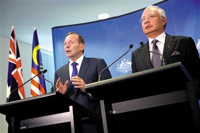 3日，澳大利亞珀斯城區(qū)，澳大利亞和馬來西亞兩國總理舉行聯(lián)合發(fā)布會。