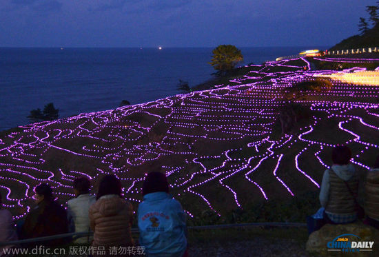 日本“白米千枚田”萬燈點(diǎn)綴 如夢(mèng)如幻場面震撼
