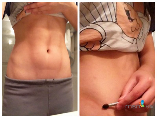 蔡依林 你的馬甲線“脫妝”了！