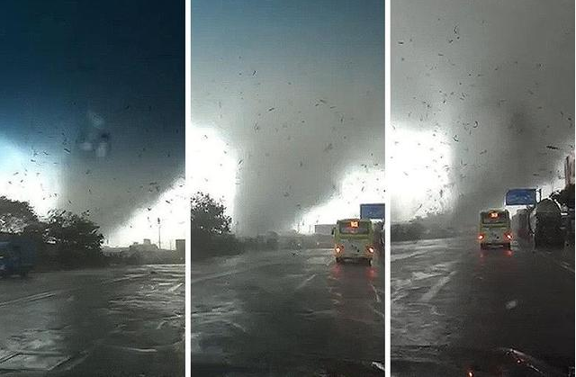 強臺風“彩虹”過境 廣東多地驚現(xiàn)龍卷風